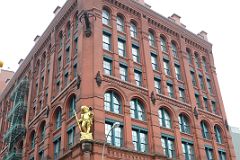 17-1 The Puck Building Was Designed by Albert Wagner In German Rundbogenstil Style of Romanesque Revival Architecture At 295-307 Lafayette St And Houston In Nolita New York City